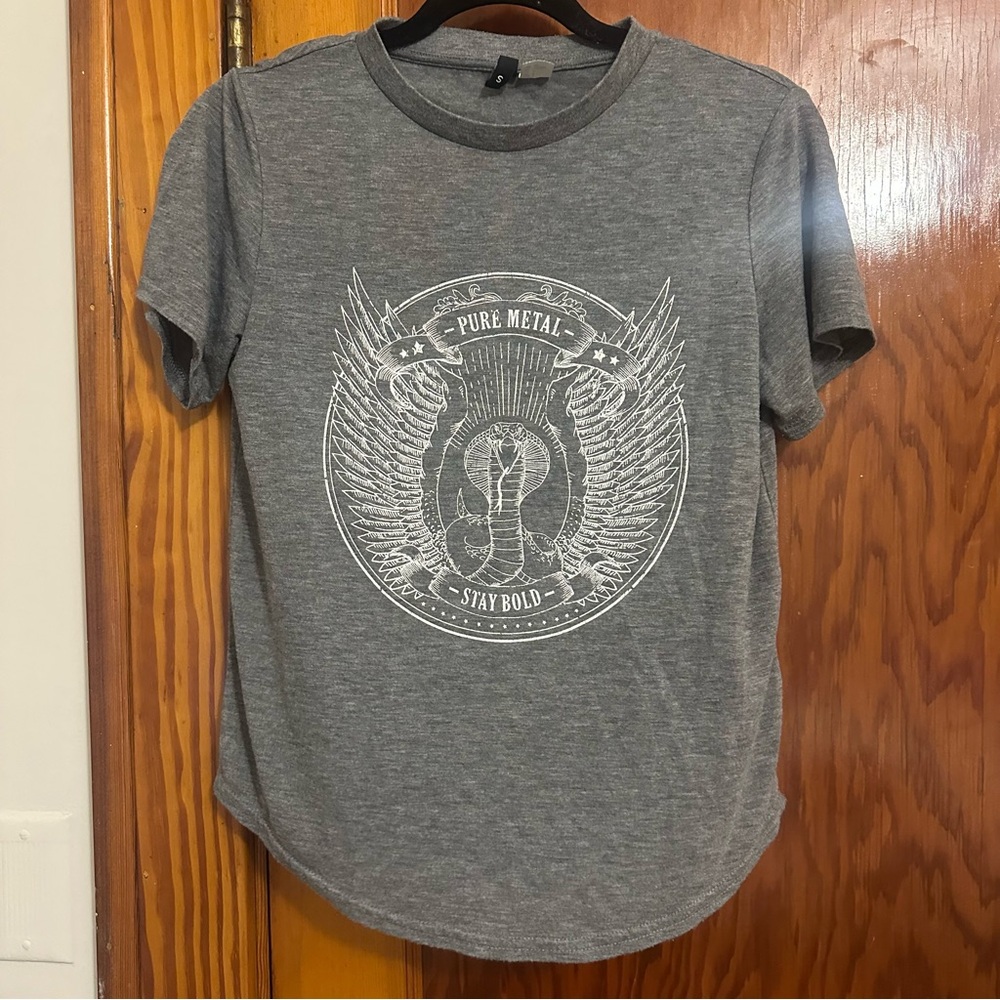 H&M Pure Metal Gray Graphic T-Shirt Size small
